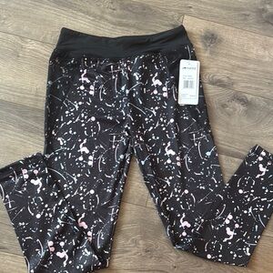 Moncler Kids Black Splatter Leggings
